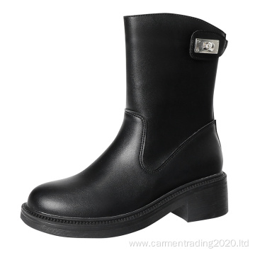 2021 waterproof classic ankle boots leather women's boots